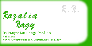 rozalia nagy business card